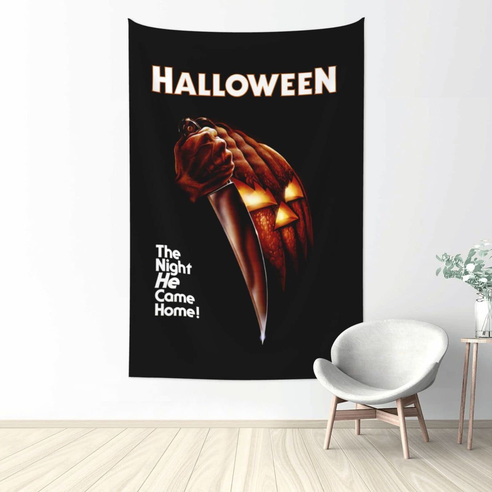 Michael Myers Horror Tapestry - Halloween Wall Art Decor for Bedroom, Living Room, Dorm - Scary Movie Themed Hanging Tapestry for Horror Fans & Halloween Party Decorations