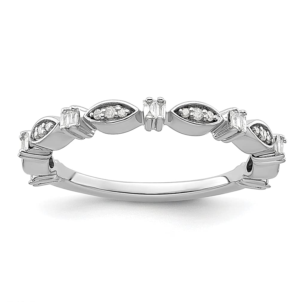 925 Sterling Silver Diamond Band Ring for Women - Stackable Wedding Engagement Promise Ring - Elegant Fine Jewelry Gift for Her - Perfect for Anniversaries, Birthdays & Special Occasions