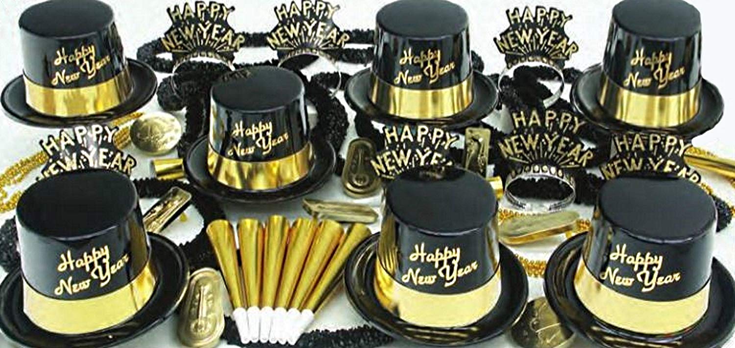 **2025 New Year's Eve Party Supplies - Gold Legend Illusion Party Kit for 50 Guests | Adult Outfits for Men & Women | Perfect for NYE Celebrations, Themed Parties & Countdown Events (50-Piece Set)**