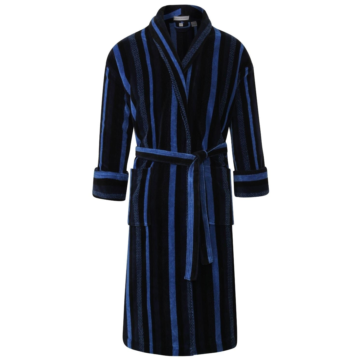Bown of London Men's British Bathrobe - The Salcombe | Premium Cotton Terry Cloth Robe for Men | Perfect for Spa, Lounge & After Shower Relaxation