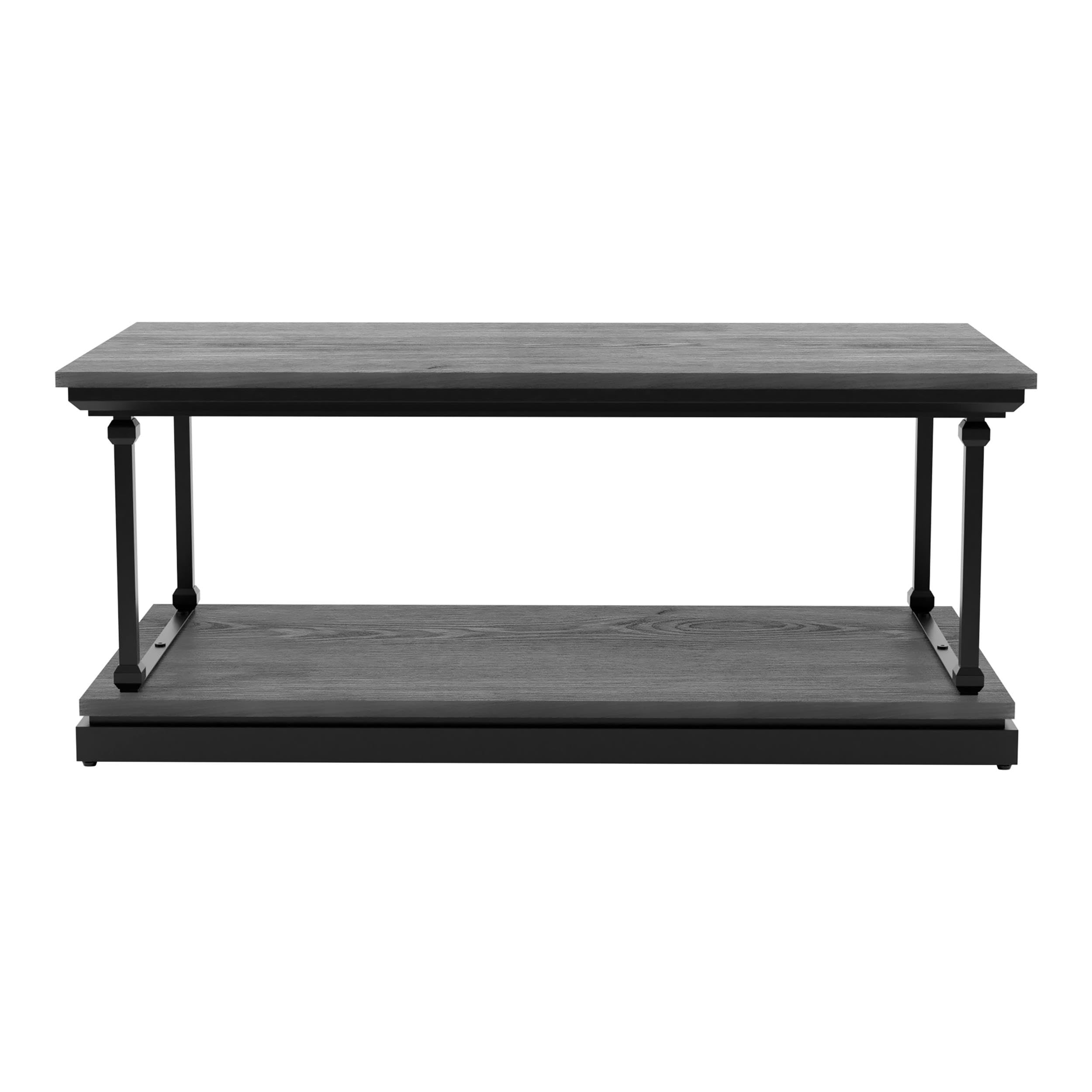 Drewden Wood Coffee Table Set - 3-Piece Antique Gray for Living Room