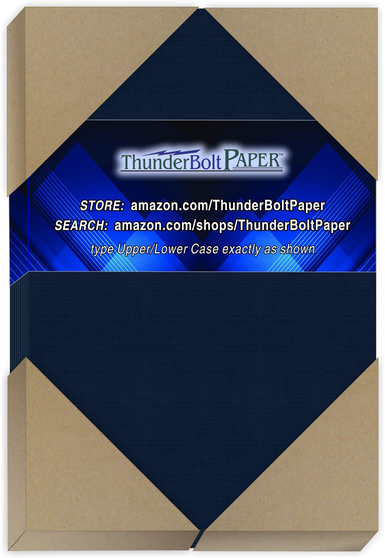 100 Dark Blue Linen 80# Cover Paper Sheets - 4x6 Inches (4