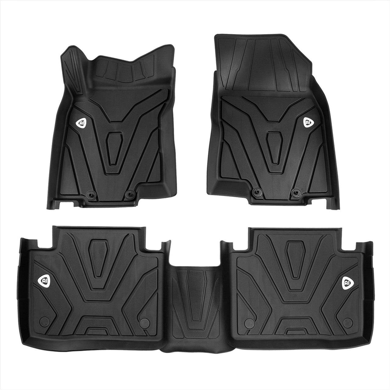 2014-2020 Nissan Rogue All-Weather TPE Floor Mats - 3-Piece Set, Black Car Floor Liners for Ultimate Protection | Perfect for Winter, Rain & Muddy Conditions