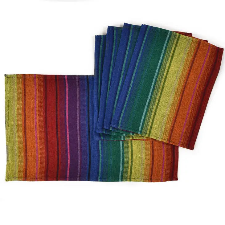 Elegant Striped Placemats Set of 4 - Waterproof & Non-Slip Dining Table Mats for Kitchen, Dining Room, Party Decor - Perfect for Everyday Use, Holiday Dinners & Entertaining Guests