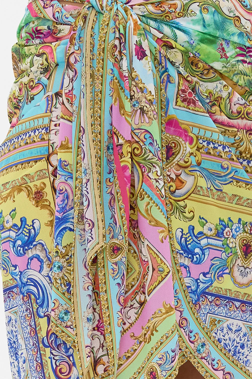 Short Eyelet Sarong Dress - Bohemian Beach Cover Up for Women | Perfect for Summer Vacations, Pool Parties & Tropical Getaways