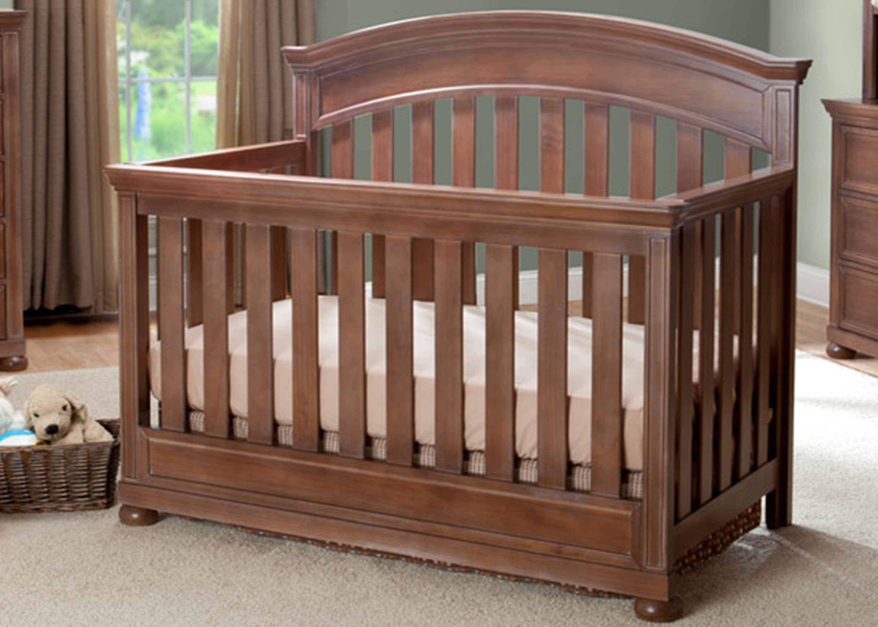 Chateau Crib 'N' More - Luxury Baby Crib with Convertible Design for Nursery, Toddler Bed & Daycare Use