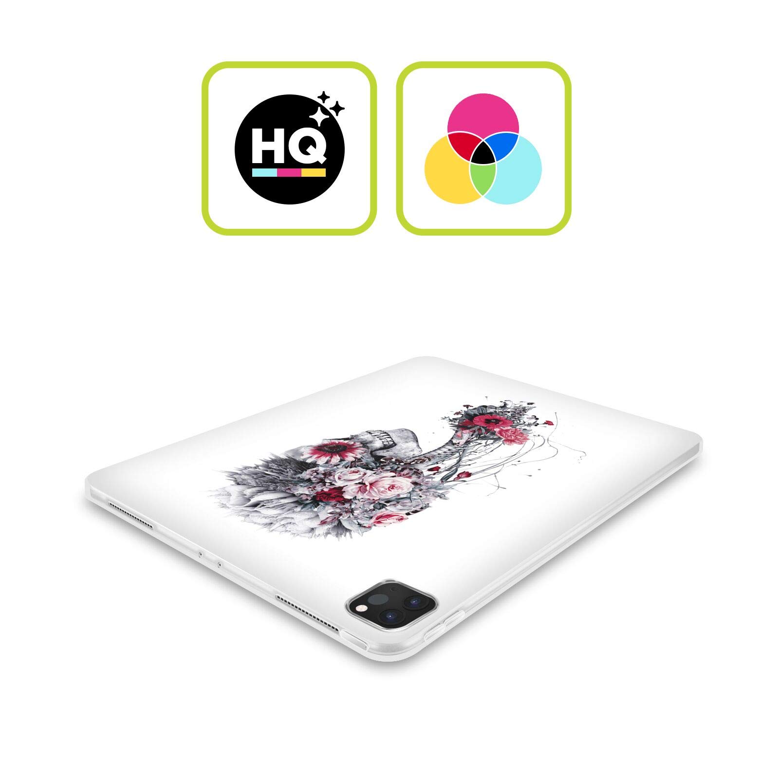 Head Case Designs Officially Licensed Riza Peker Bride Skulls 6 Soft Gel Case for Samsung Galaxy Tab S8 Plus - Protective Cover for Travel, Work & School