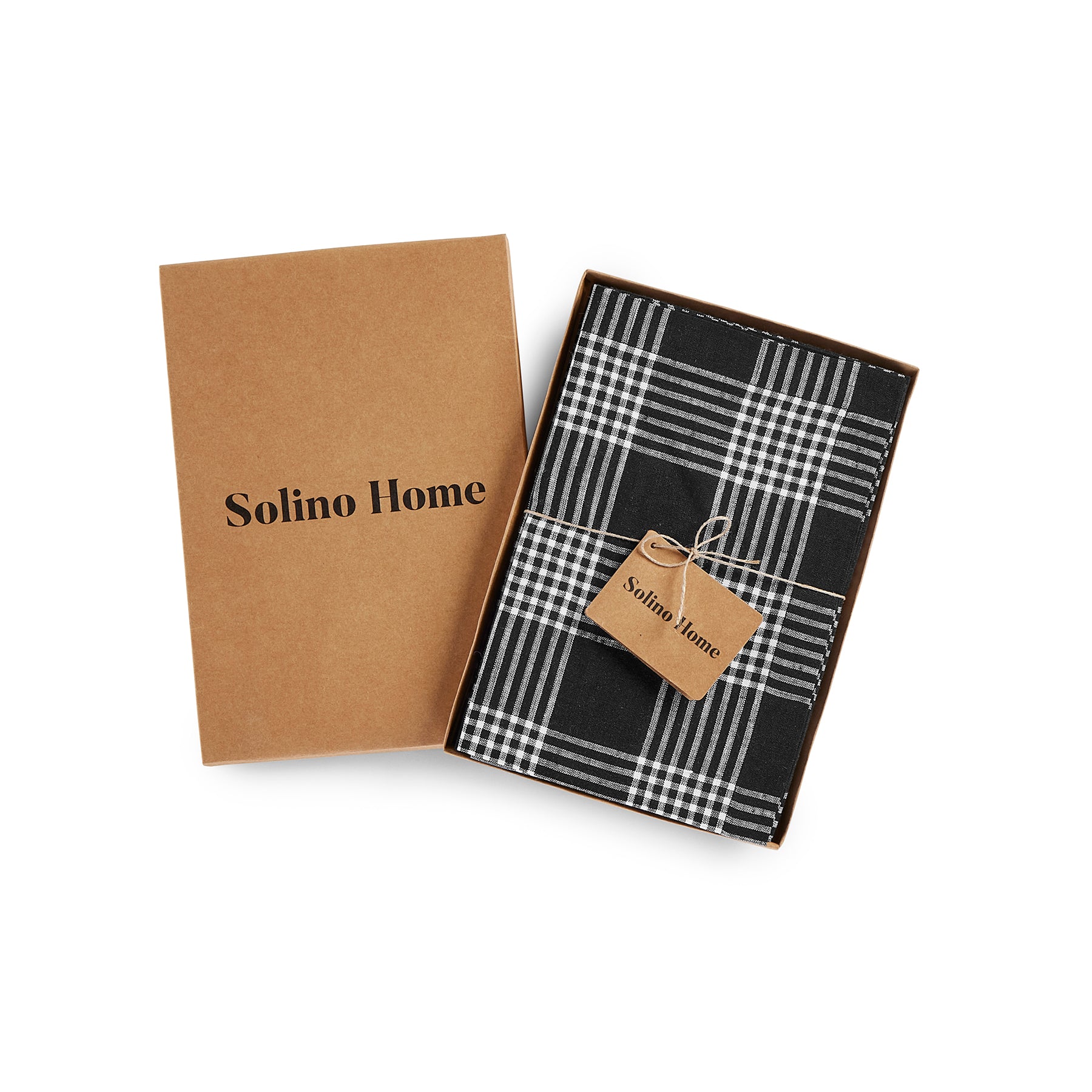 Glen Check Napkins Set of 4 - Premium Cotton Linen Table Napkins for Fine Dining, Dinner Parties & Everyday Use