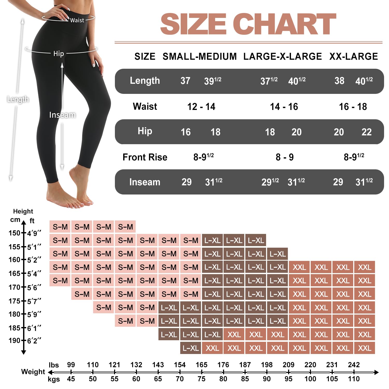 HMUUO Women's High Waisted Yoga Pants - 3 Pack Tummy Control Workout Leggings for Running, Gym & Everyday Wear - Non See-Through Stretchy Activewear