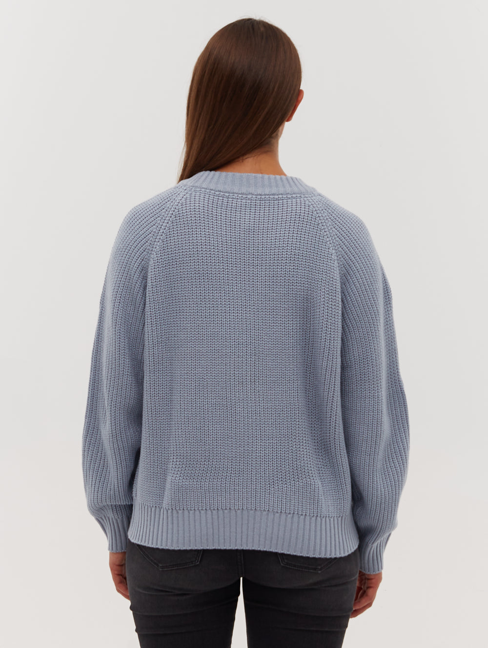 Georgiana Raglan Crew Neck Sweater for Women - Soft Cotton Knit Pullover Top for Casual Wear & Fall Outfits | Perfect for Work, Dates & Weekend Comfort