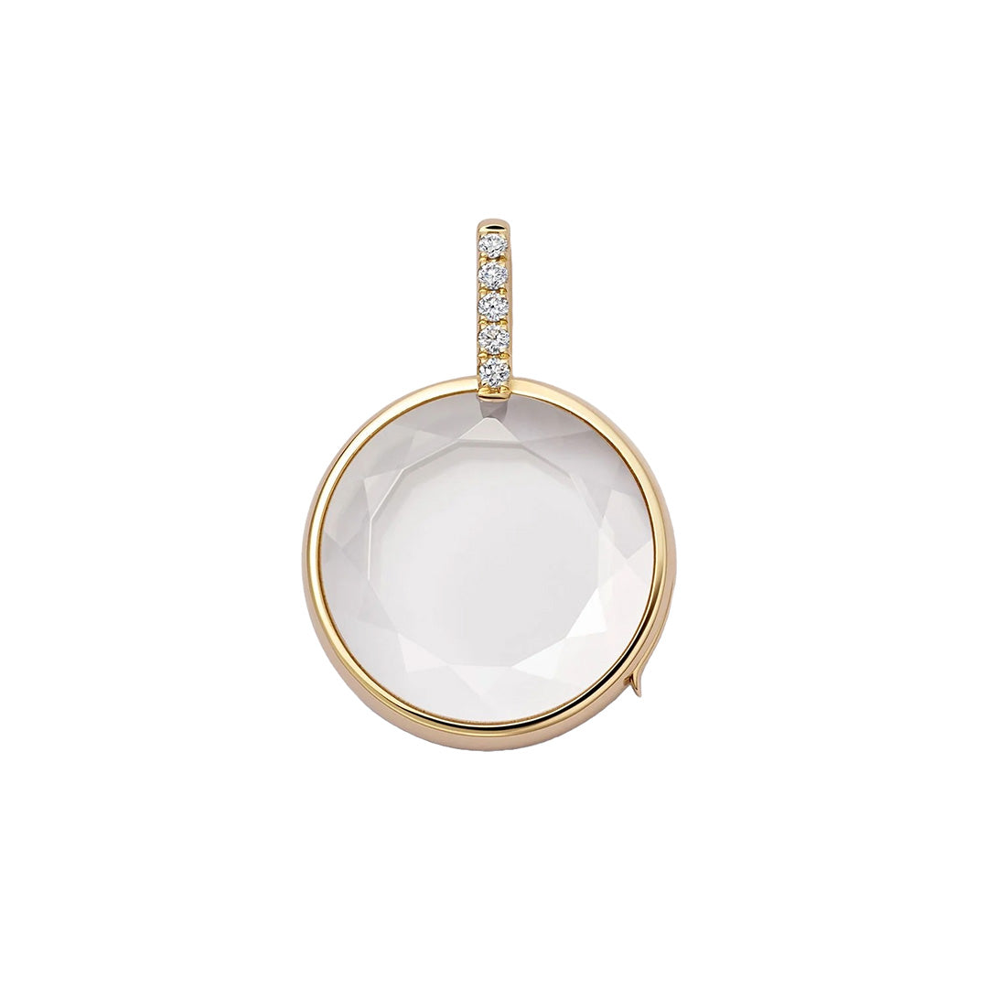 Lyra Round Diamond Locket Necklace - 14K Gold Pendant with Genuine Diamonds for Women | Perfect for Anniversaries, Valentine's Day & Special Occasions