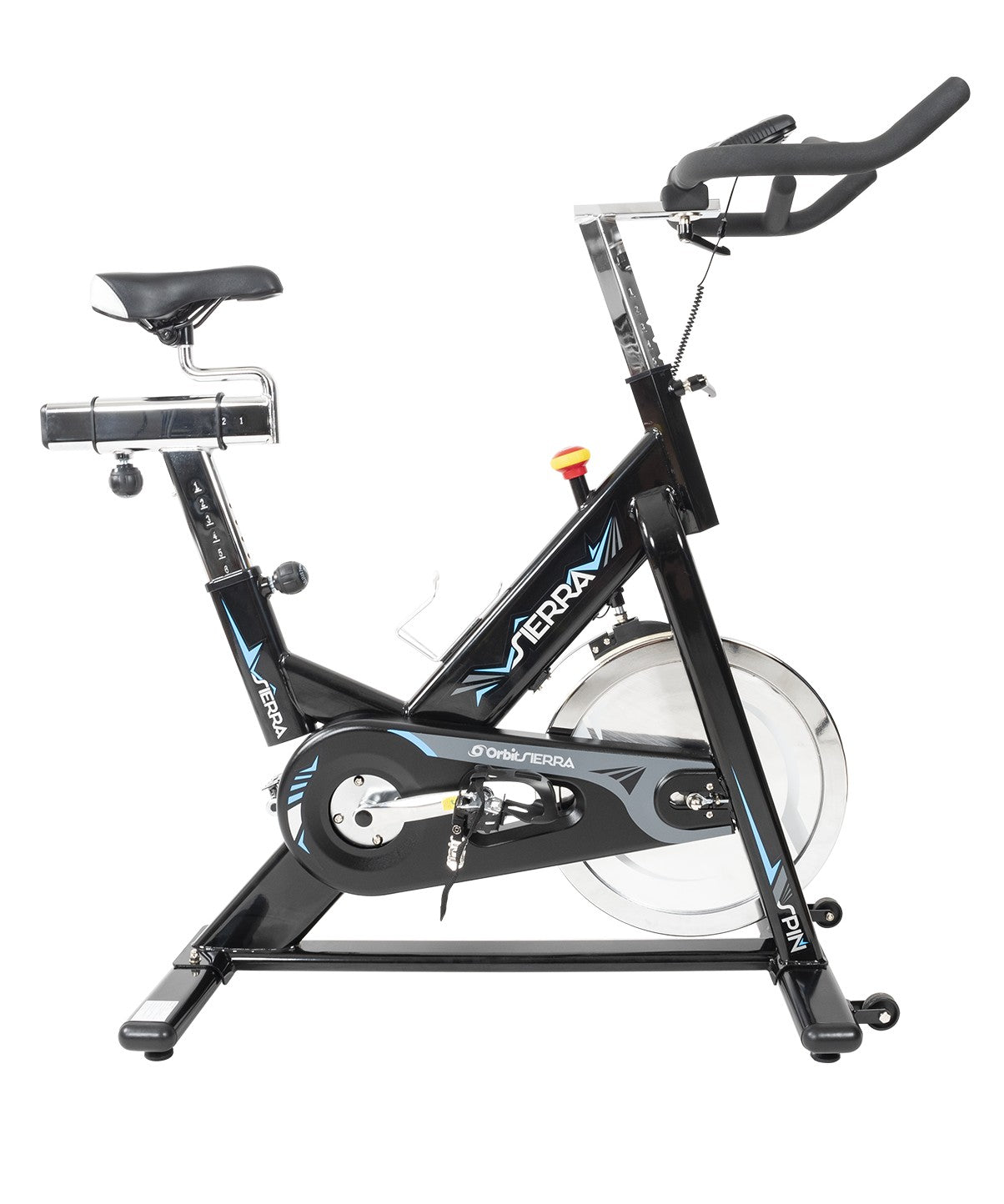 Sierra Spin Bike - Indoor Cycling Exercise Bike for Home Gym, Cardio Workout Equipment with LCD Monitor & Adjustable Resistance - Perfect for Home Fitness, Weight Loss & Cycling Training