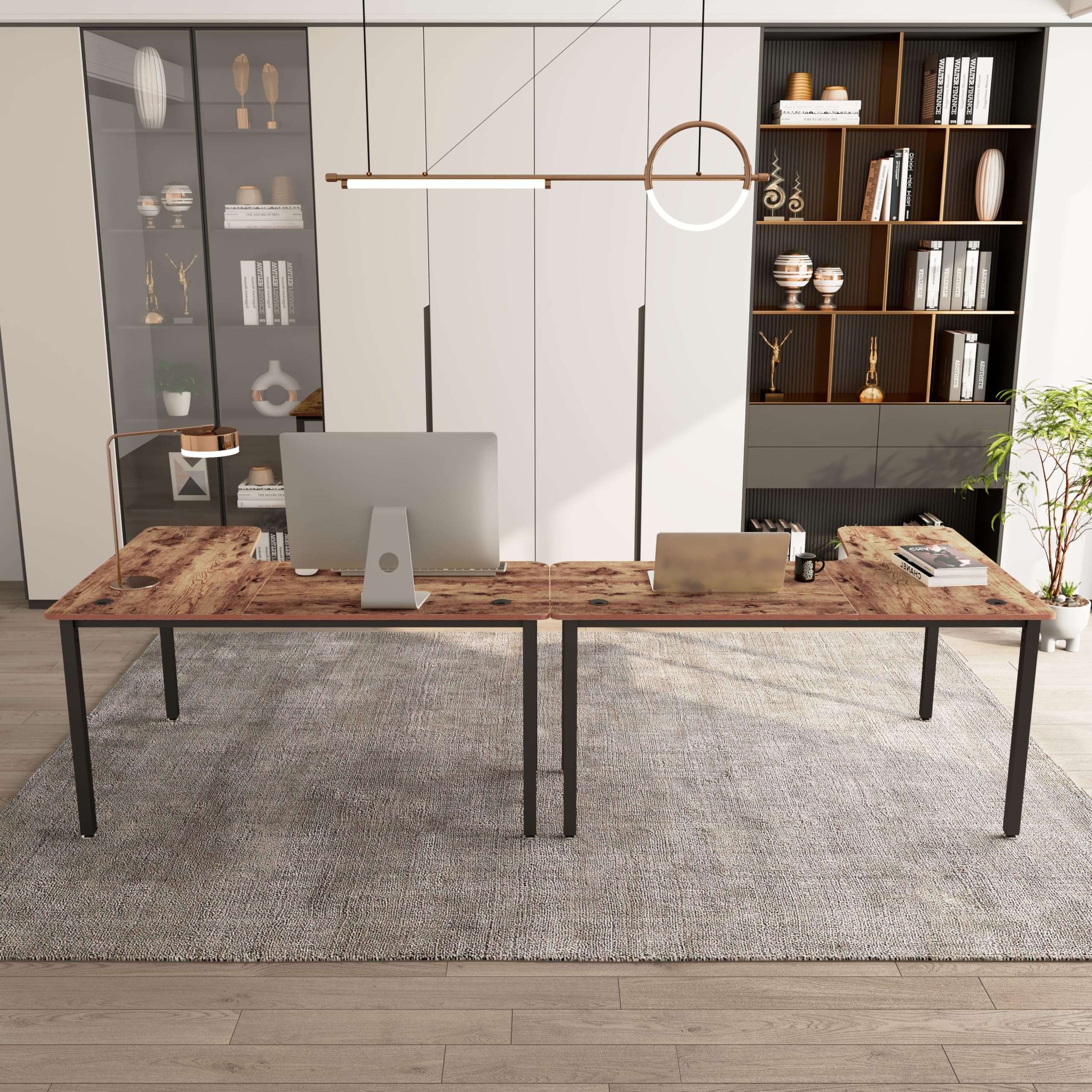 EUREKA ERGONOMIC 61 Inch L-Shaped Computer Corner Desk for Home Office, Gaming & Study - Space Saving Design with Mouse Pad, Easy Assembly (Left Side, Brown) - Perfect for Small Spaces & Multi-Monitor Setups