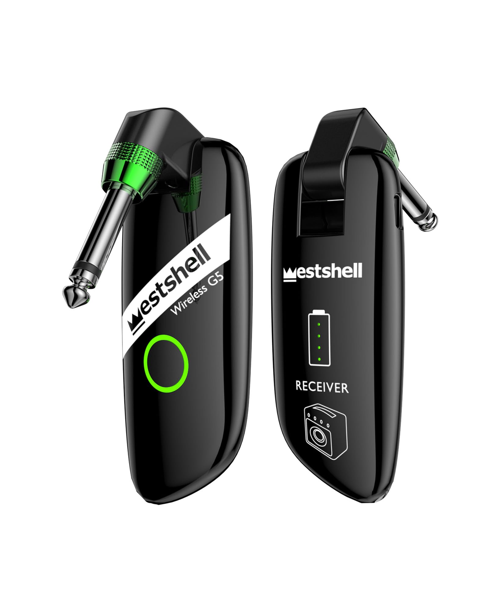 Digital Wireless Guitar System - Rechargeable Transmitter & Receiver with Strong Anti-Interference for Electric Guitar & Bass | Perfect for Live Performances, Studio Recording & Stage Shows
