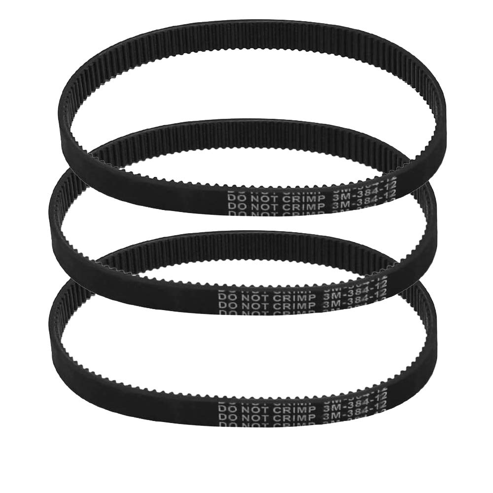 YHJIC 3Pcs -384-12 Drive Belt for Electric Bike E-Bike Scooter - Replacement Parts for DIY Repair & Maintenance - Perfect for Commuting, Off-Road & Urban Riding
