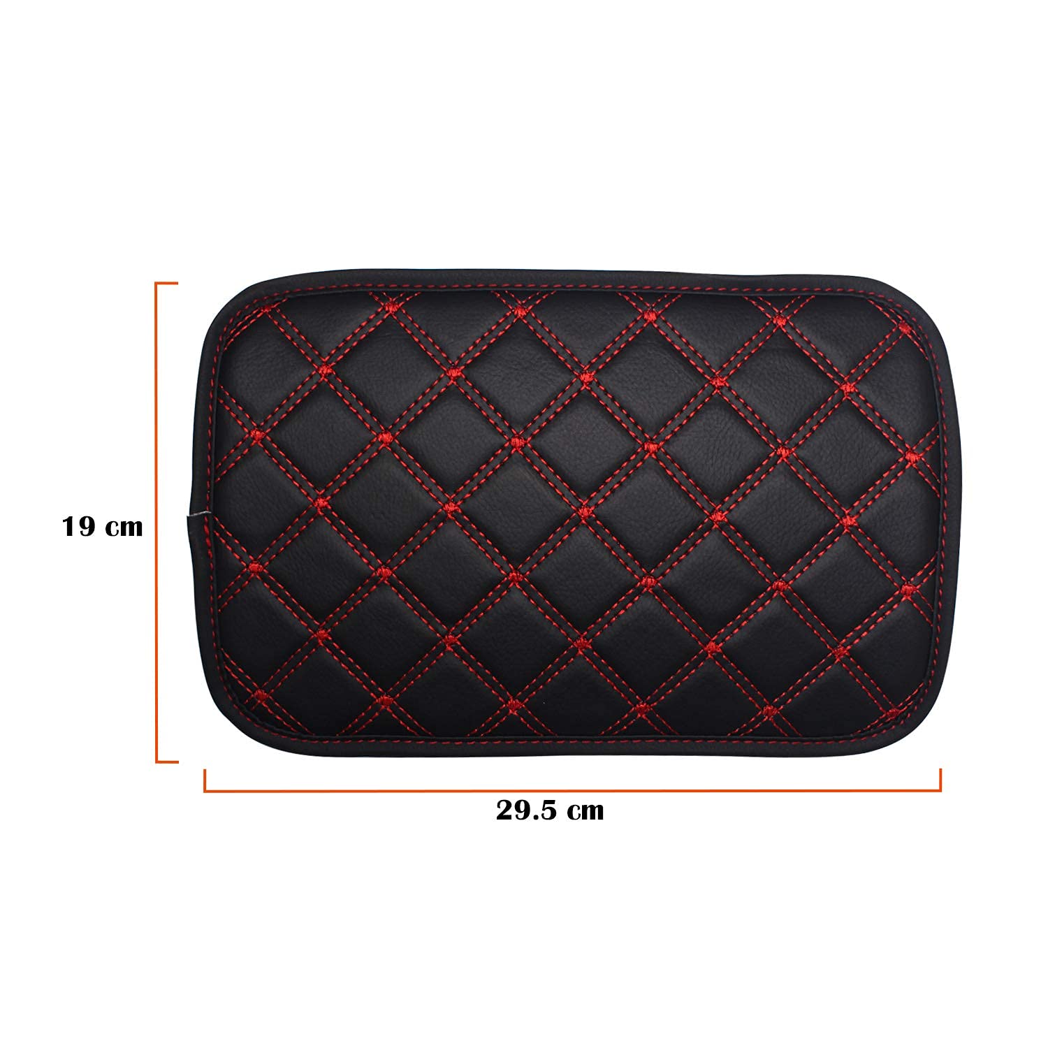 Premium Universal Red Leather Car Armrest Cover - Waterproof Center Console Protector for Most Vehicles | Car Interior Accessories | Perfect for Daily Commute & Road Trips