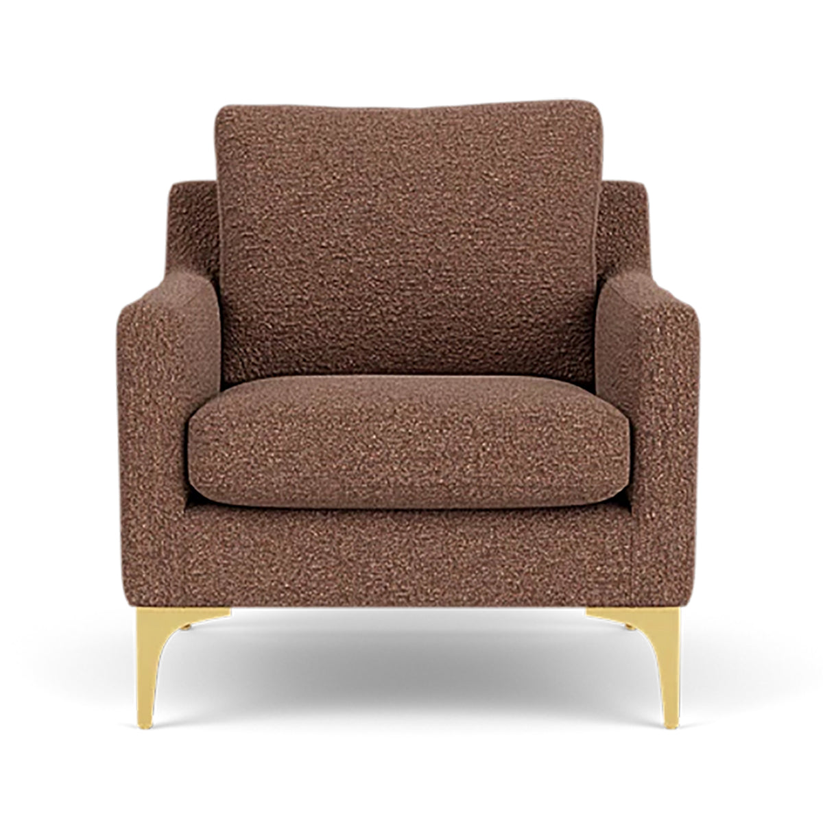 Astha Boucle Armchair - Modern Velvet Accent Chair for Living Room, Bedroom & Office - Soft Upholstered Lounge Chair with Solid Wood Legs - Stylish Home Decor for Cozy Reading Nook & Relaxation