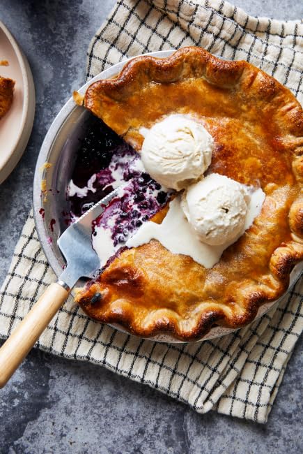 Northwest Wild Foods Huckleberry Pie - Fresh Frozen 9-Inch Deep Dish Pie in Reusable Pan | Perfect for Thanksgiving Desserts, Family Gatherings & Holiday Baking