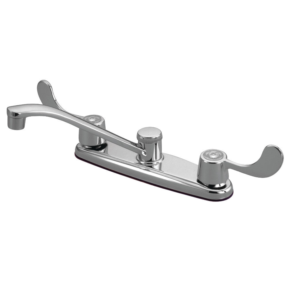 Kingston Brass KB291 Magellan 8 Inch Centerset Kitchen Faucet - Modern Single Handle Pull-Down Sprayer for Sink, Perfect for Home Kitchen & RV Use