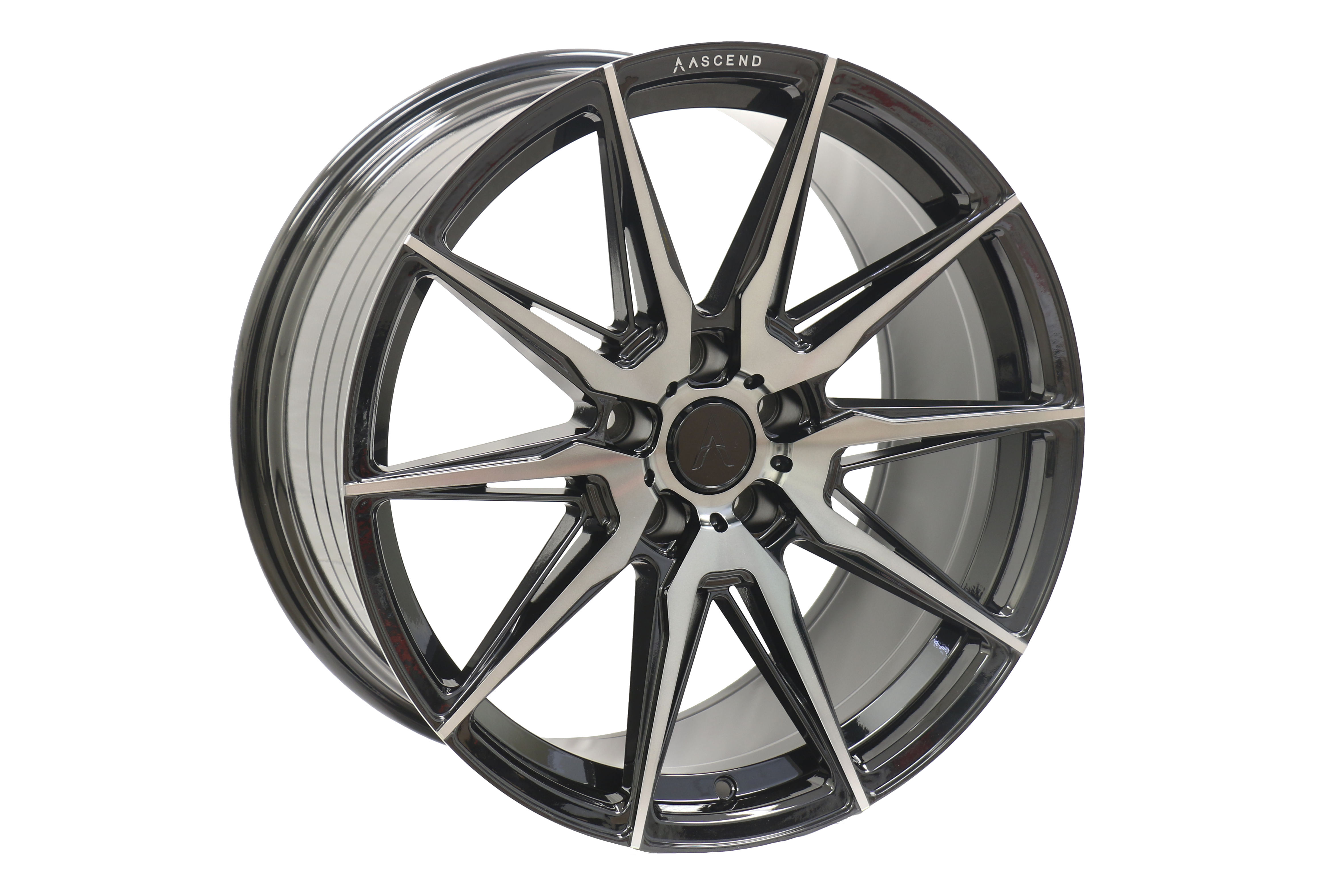 ASCEND WHEELS FR03 20x8.5 Gloss Black Double Dark Tint Alloy Wheels - 5x114.3 Bolt Pattern, 72.6mm Hub Bore, +35mm Offset - Perfect for Tuner Cars, Sports Sedans & Custom Builds