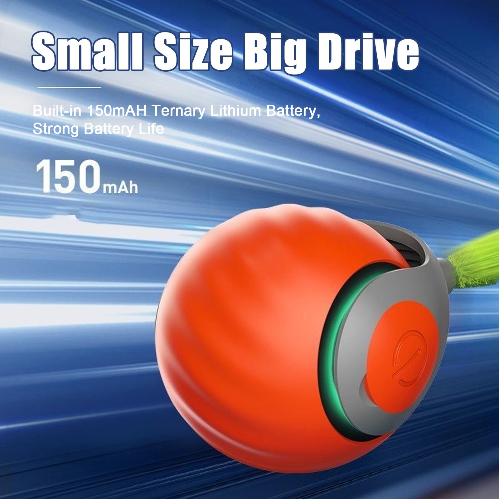 Speedy Tail 2.0 Automatic Interactive Cat Toy - Self Moving Smart Ball with Tail for Indoor Cats - 2 Speed Adjustments (2PCS Orange) - Perfect for Playtime & Exercise to Reduce Boredom