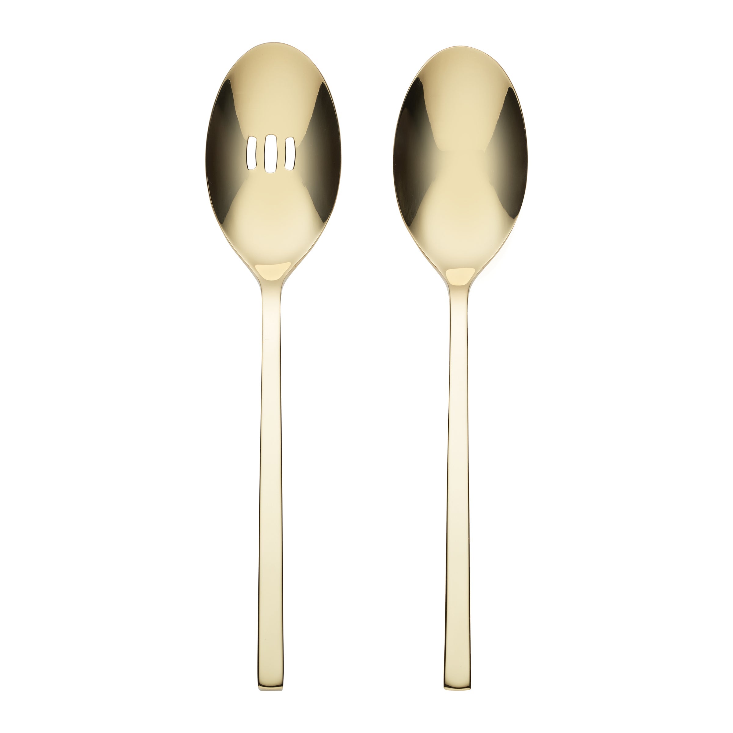 Allay Champagne 2-Piece Stainless Steel Serving Spoons Set - Elegant Barware for Wine, Cocktails, and Party Appetizers