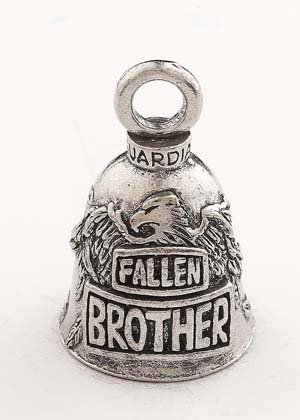 Fallen Brother Guardian Biker Bell with Hanger - Motorcycle Protection Bell for Road Safety - Perfect for Harley, Cruiser & Chopper Riders