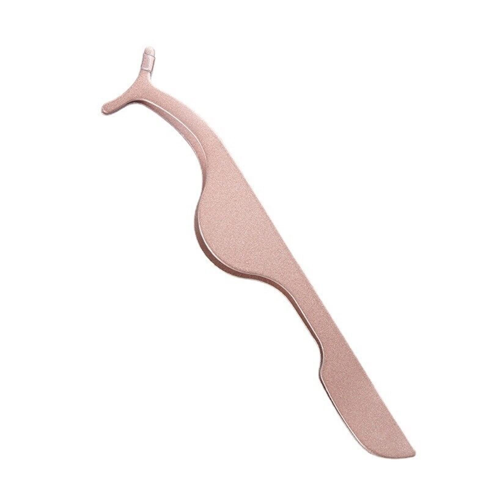 Professional Stainless Steel Hair Removal Tweezers - 1PC Eyelash & Eyebrow Tweezers for False Eyelash Application, Makeup Tools & Beauty Accessories (Rose Gold) - Perfect for Salon, Home Use & Travel Makeup Kit