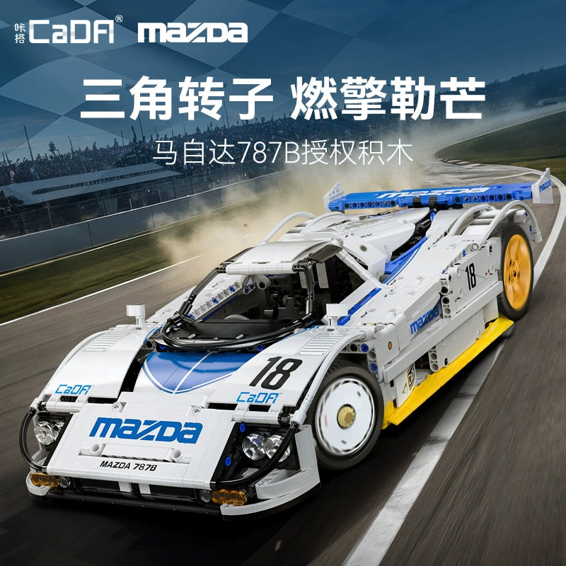 CaDA C63007 Mazda 787B 1:10 Scale Model Building Kit - 1797 Pieces Collector's Edition for Adults & Teens - Perfect for Display, Racing Enthusiasts & Model Car Lovers