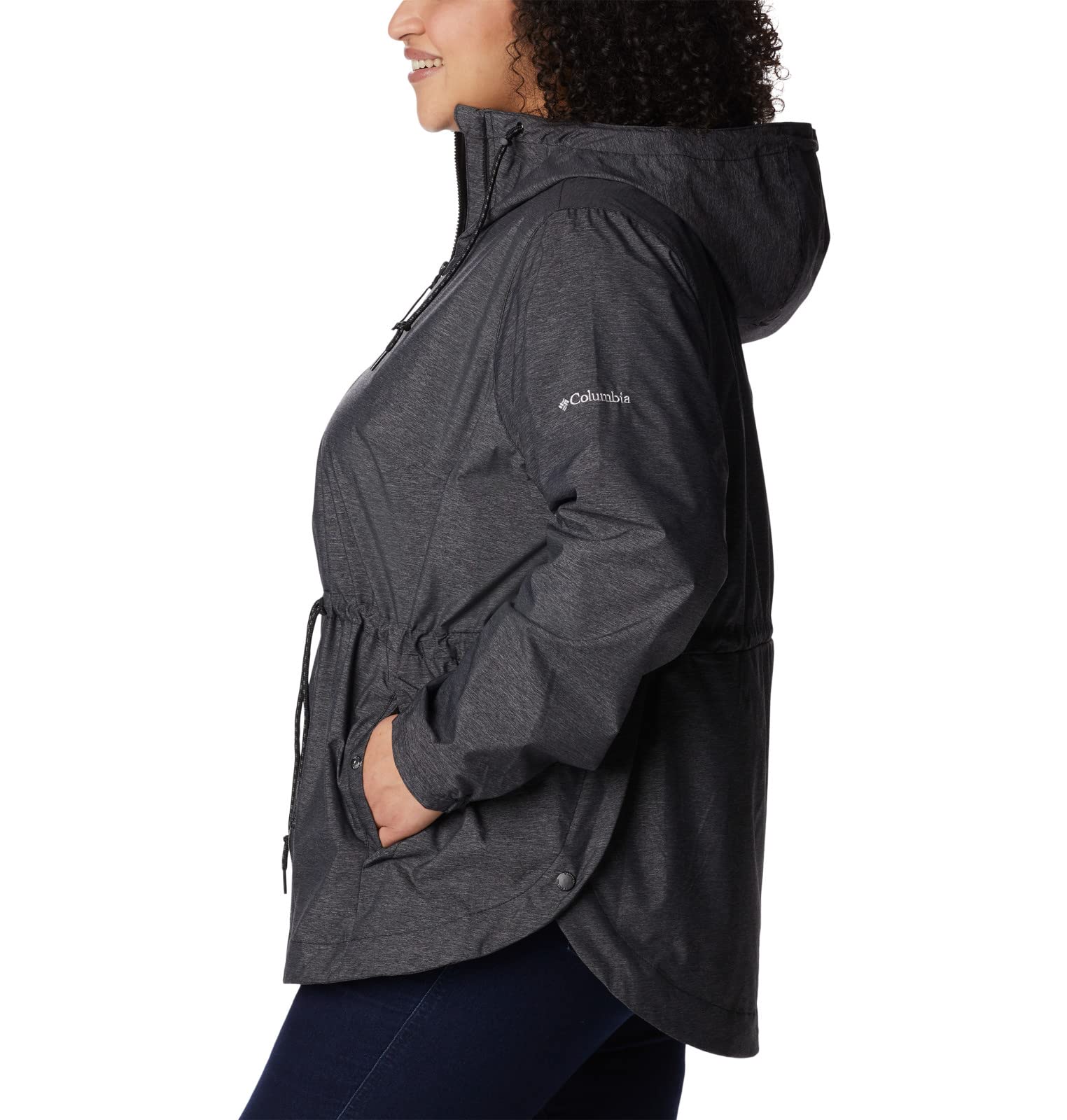 Columbia Women's Lillian Ridge Waterproof Hiking Shell Jacket - Lightweight Windproof Raincoat for Outdoor Adventures, Camping & Travel