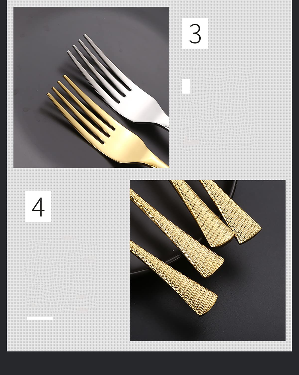 60-Piece Stainless Steel Gold Silverware Set for 12 - Modern Hammered Flatware with Steak Knives, Dishwasher Safe Cutlery Set for Home & Restaurant | Perfect for Dinner Parties, Wedding Gifts & Fine Dining