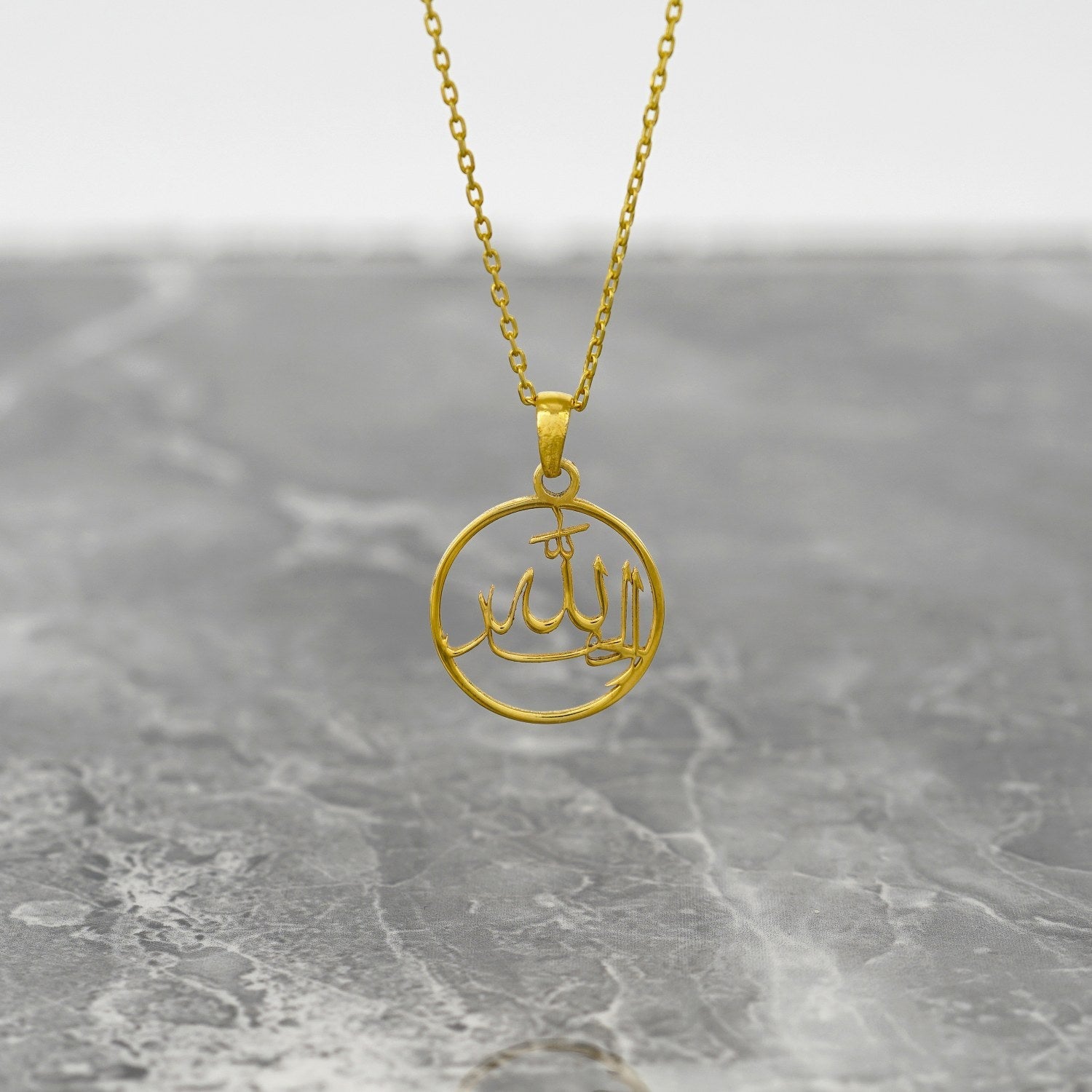 Islamic Necklace - Alhamdulillah 18K Gold Plated Silver Pendant for Women | Elegant Muslim Jewelry Gift for Eid, Ramadan & Daily Wear