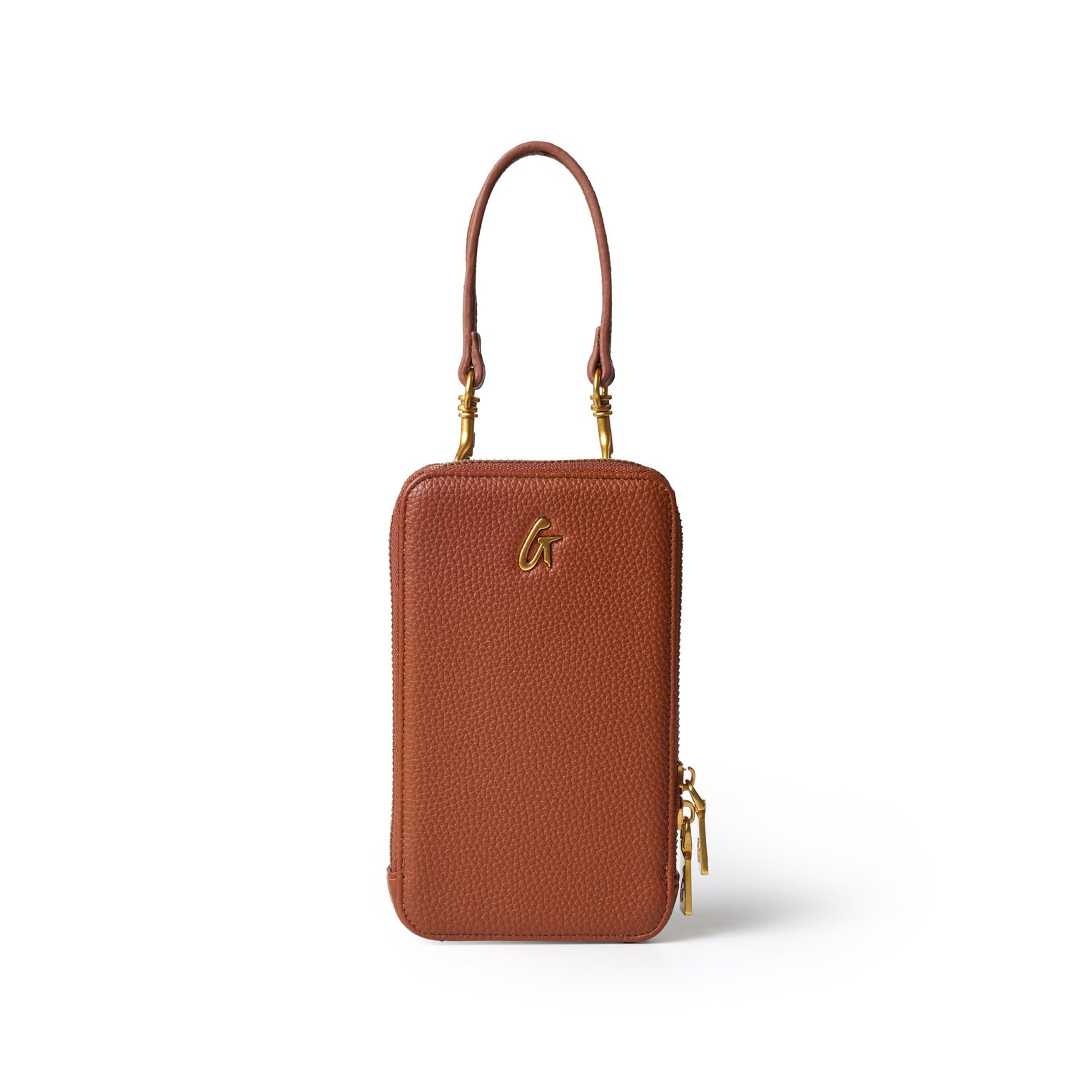 Pebble Phone Crossbody Bag - Brown Leather Small Purse for Women | Fashionable & Hands-Free for Travel, Shopping & Daily Use