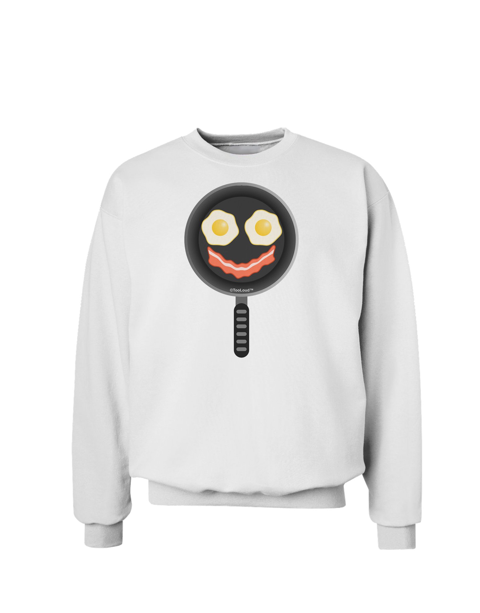 Funny Eggs and Bacon Print Face Sweatshirt - Cute Breakfast Food Graphic Hoodie for Men & Women - Perfect for Casual Wear, Gifts, and Food Lovers
