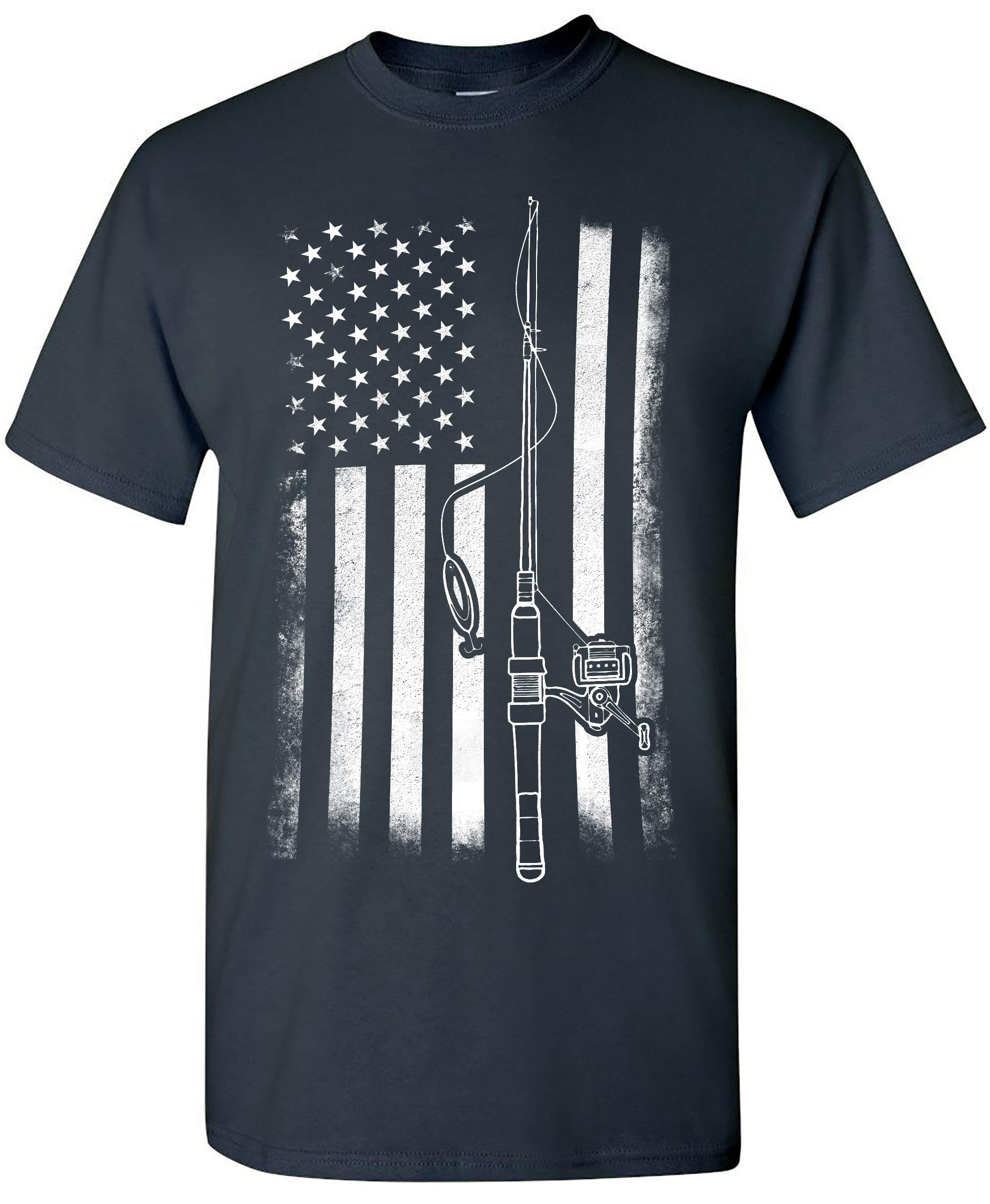American Flag Fishing T-Shirt - Funny Graphic Tee for Men | Outdoor & Casual Wear