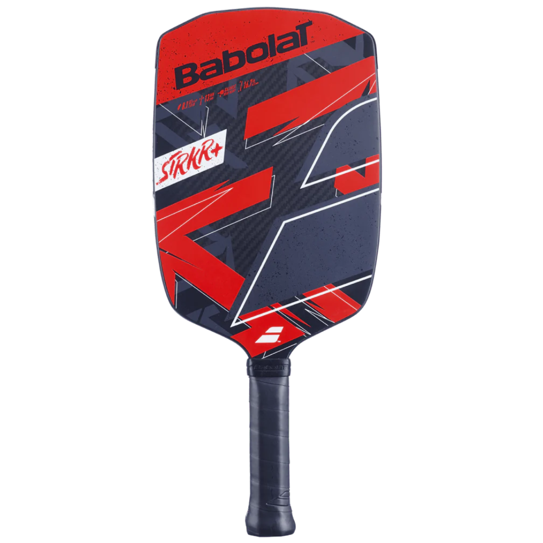 Babolat STRKR+ Pickleball Paddle - Carbon Fiber Face, Cushion Grip, Lightweight Design [Black/Red] | Perfect for Competitive Play & Recreational Games