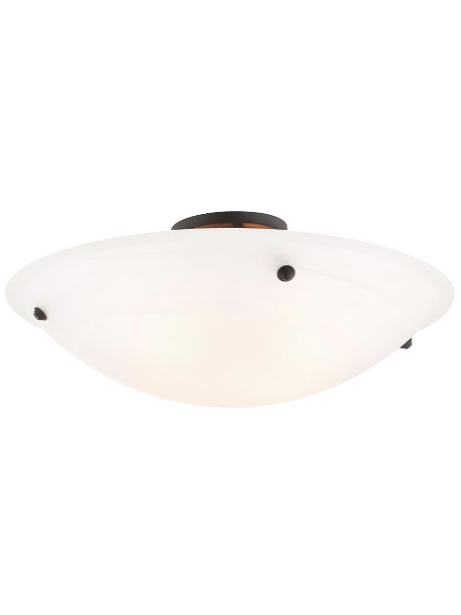Livex Lighting 4275-07 Oasis 4-Light Bronze Ceiling Mount Fixture - Perfect for Dining Room, Bedroom or Living Room Lighting