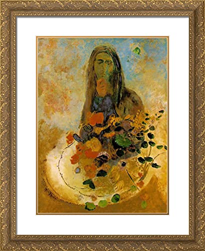 Gold Ornate Wood Frame with Double Matting