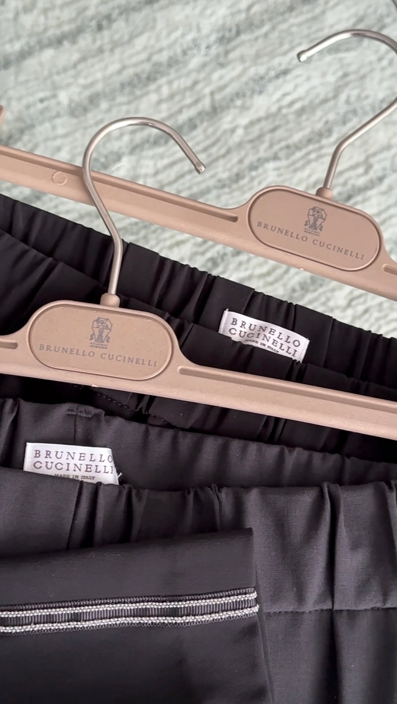 Brunello Cucinelli Black Wool Blend Dress Pants with Monili Trim - Size S (4) | Luxury Office Pants for Women, Business Formal Attire, Professional Workwear