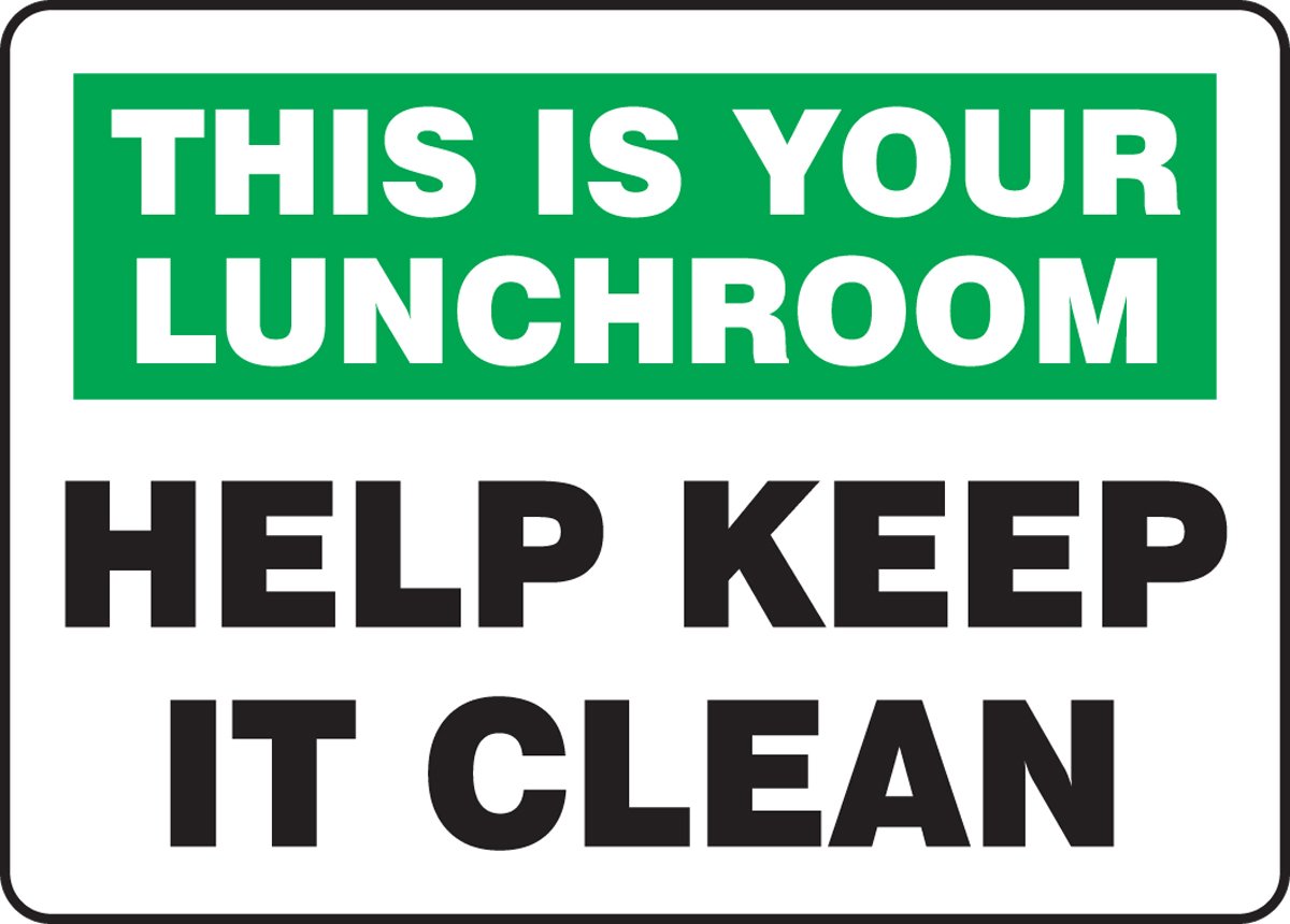 Accuform MHSK943VA Help Keep IT Clean Sign - Durable Safety Label for Office, Warehouse & IT Equipment Organization