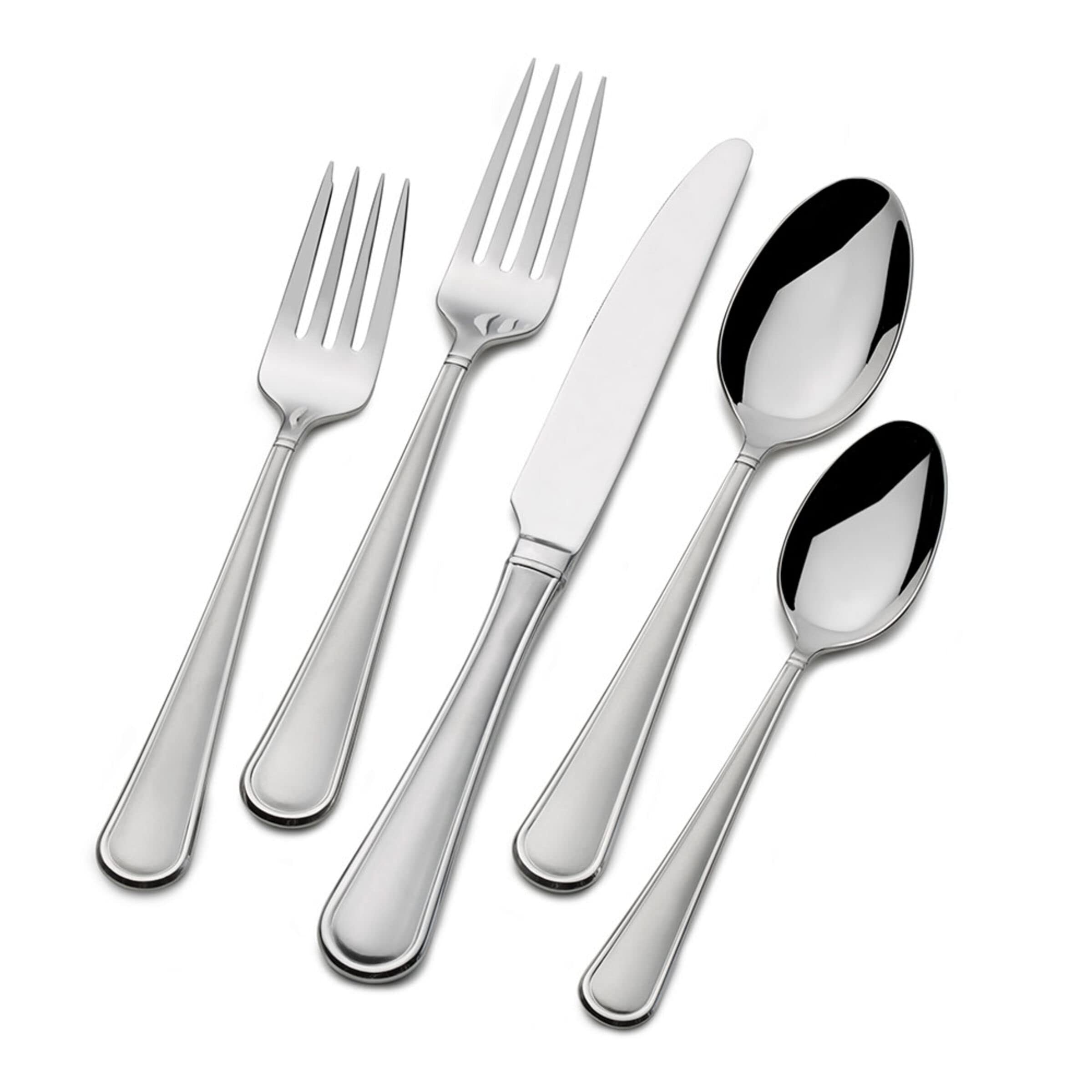 Premium Mikasa Virtuoso Frost 65-Piece Flatware Set for 12 - 18/10 Stainless Steel Silverware with Serving Utensils - Elegant Dinnerware for Formal Dining, Weddings & Holiday Entertaining