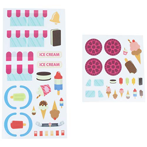 Pinewood Derby Pre-Cut Ice Cream Truck Decals - High-Quality Car Racing Stickers for Kids' Model Cars & DIY Projects - Perfect for School Competitions, Birthday Parties, and STEM Activities