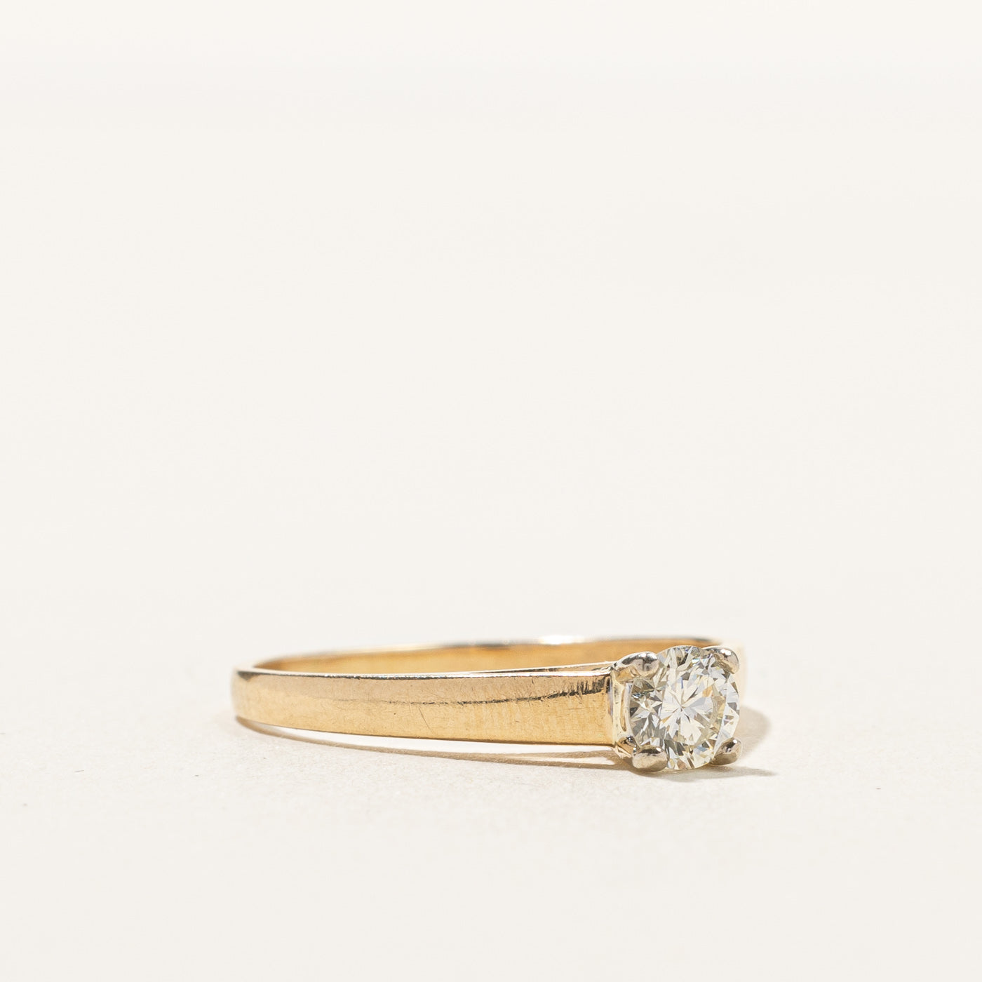 0.27ct High Set Diamond Engagement Ring for Women - Size 6.5, Elegant Solitaire Wedding Band - Perfect for Proposals, Anniversaries & Special Occasions