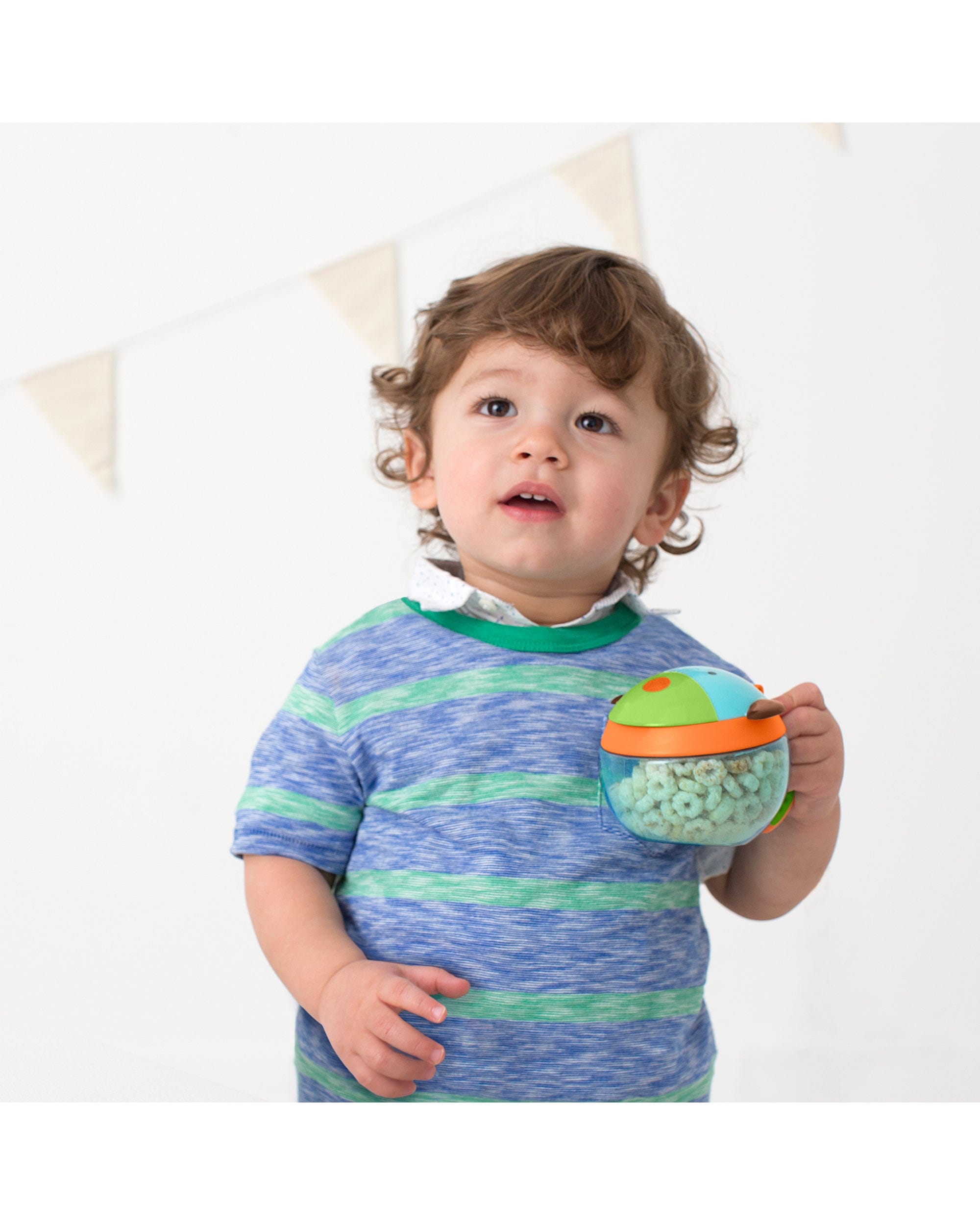 Skip Hop Zoo Snap Cup - Insulated Toddler Sippy Cup with Leak-Proof Lid & Easy-Grip Handles - Perfect for Daycare, Travel & On-the-Go Hydration