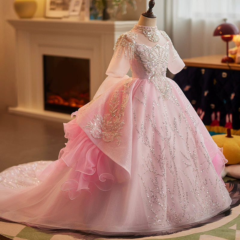 Sparkly Flower Girl Dress for Toddlers - Sequined Pageant & Birthday Princess Gown | Perfect for Weddings, Pageants & Special Occasions