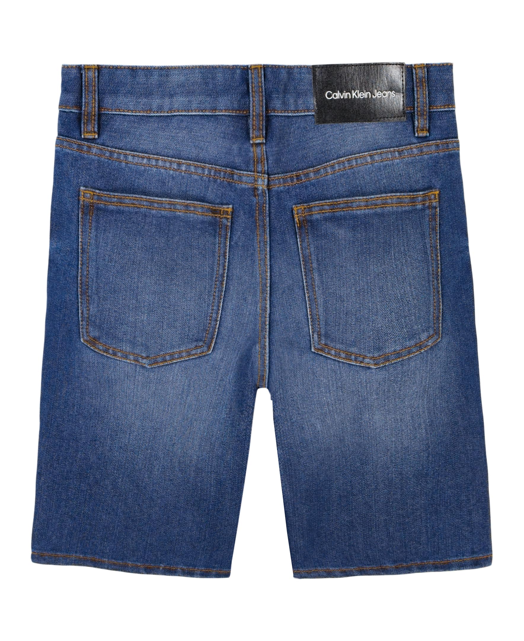 Calvin Klein Boys' Relaxed Fit Denim Shorts 5-Pocket Casual Shorts with Zipper Fly & Button Closure - Perfect for Summer, School & Outdoor Activities