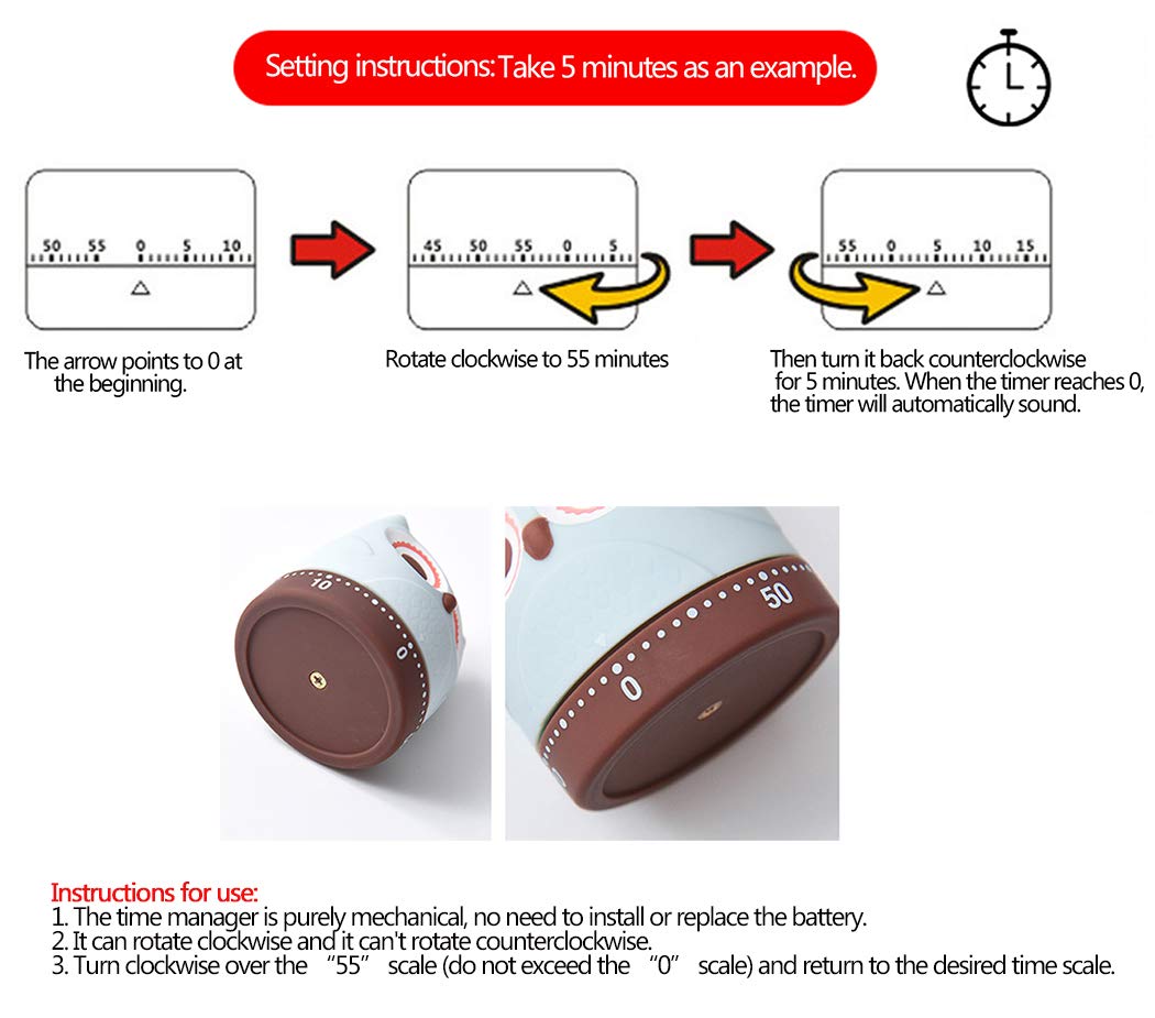 Rabbit-Shaped Kitchen Timer for Cooking, Baking & Grilling - Digital Food Timer with Loud Alarm, Magnetic Back & Stand - Perfect for Home, Restaurant & BBQ Use