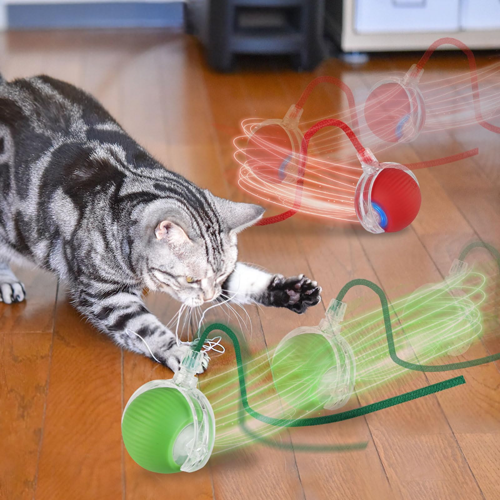 Interactive Cat Toys Rolling Ball - Motion Activated Dog Ball for Indoor Play - Chewie Viral Rolling Ball with 360° Smart Auto Movement - Electric Pet Toy for Cats & Dogs - Perfect for Exercise and Boredom Relief