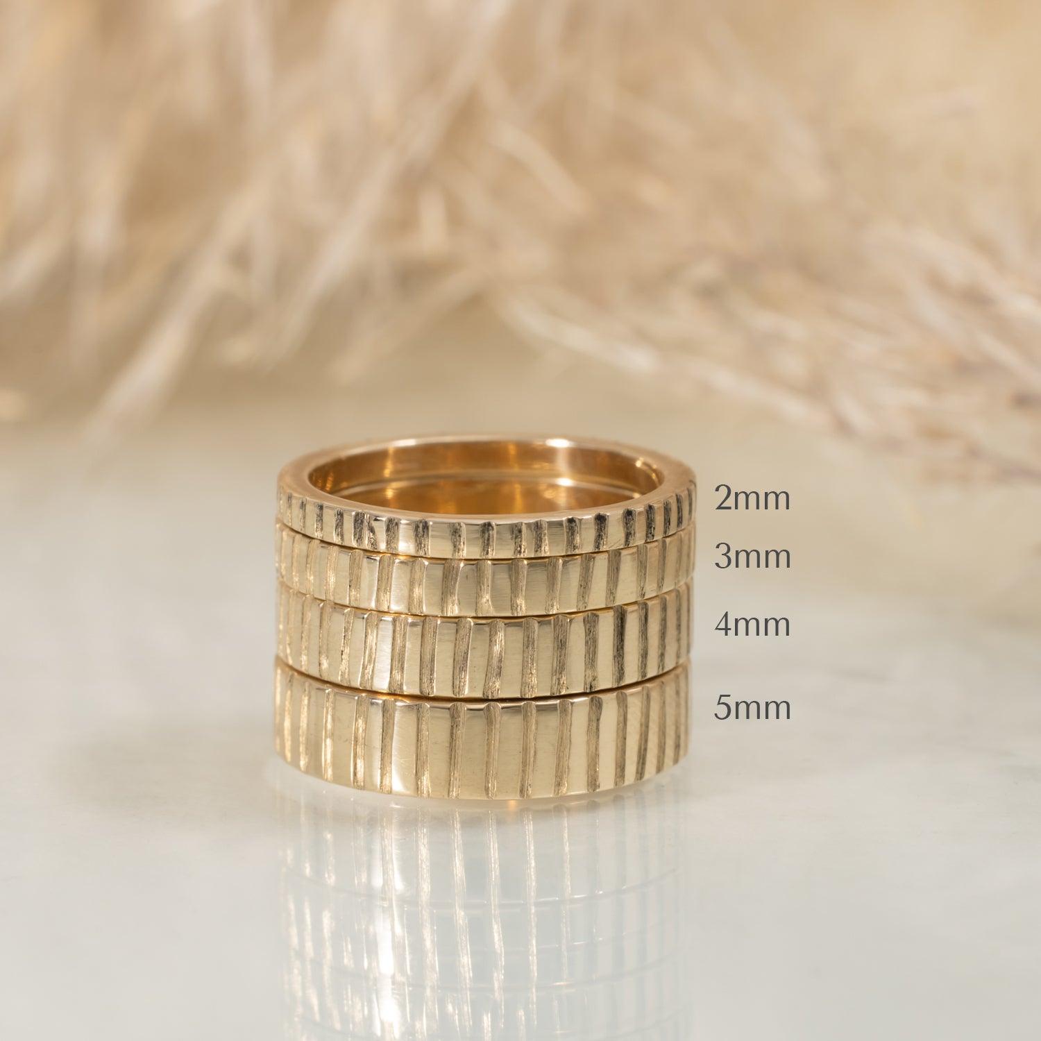 5mm Gold Wedding Band Ring for Women - Classic Thin Minimalist Stackable Ring for Bridal, Engagement, Anniversary - Perfect for Everyday Wear & Special Occasions