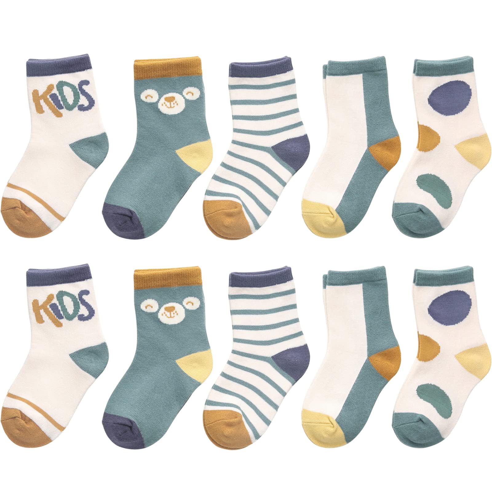 Aroveea Baby Socks 10/12 Pack - Soft Cotton Low Cut Toddler Socks for Boys & Girls (0-24 Months) - Cute Infant Socks for Daily Wear, Playtime & Nursery